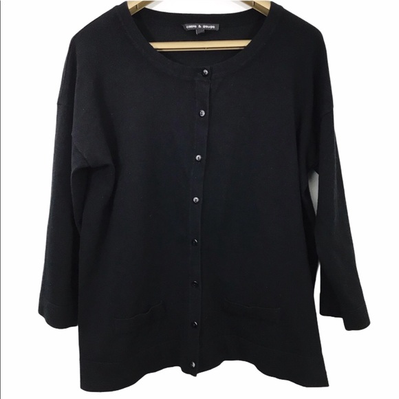 Cable & Gauge Sweaters - Cable & Gauge Cardigan Thin Knit 3/4 Sleeves Button Front